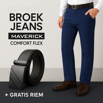Broek Jeans® Comfort Flex + Gratis Herenriem