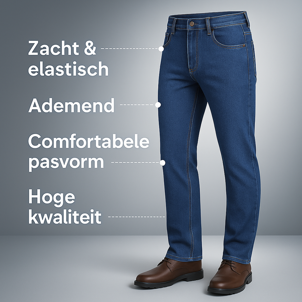 Broek Jeans® Comfort Flex + Gratis Herenriem